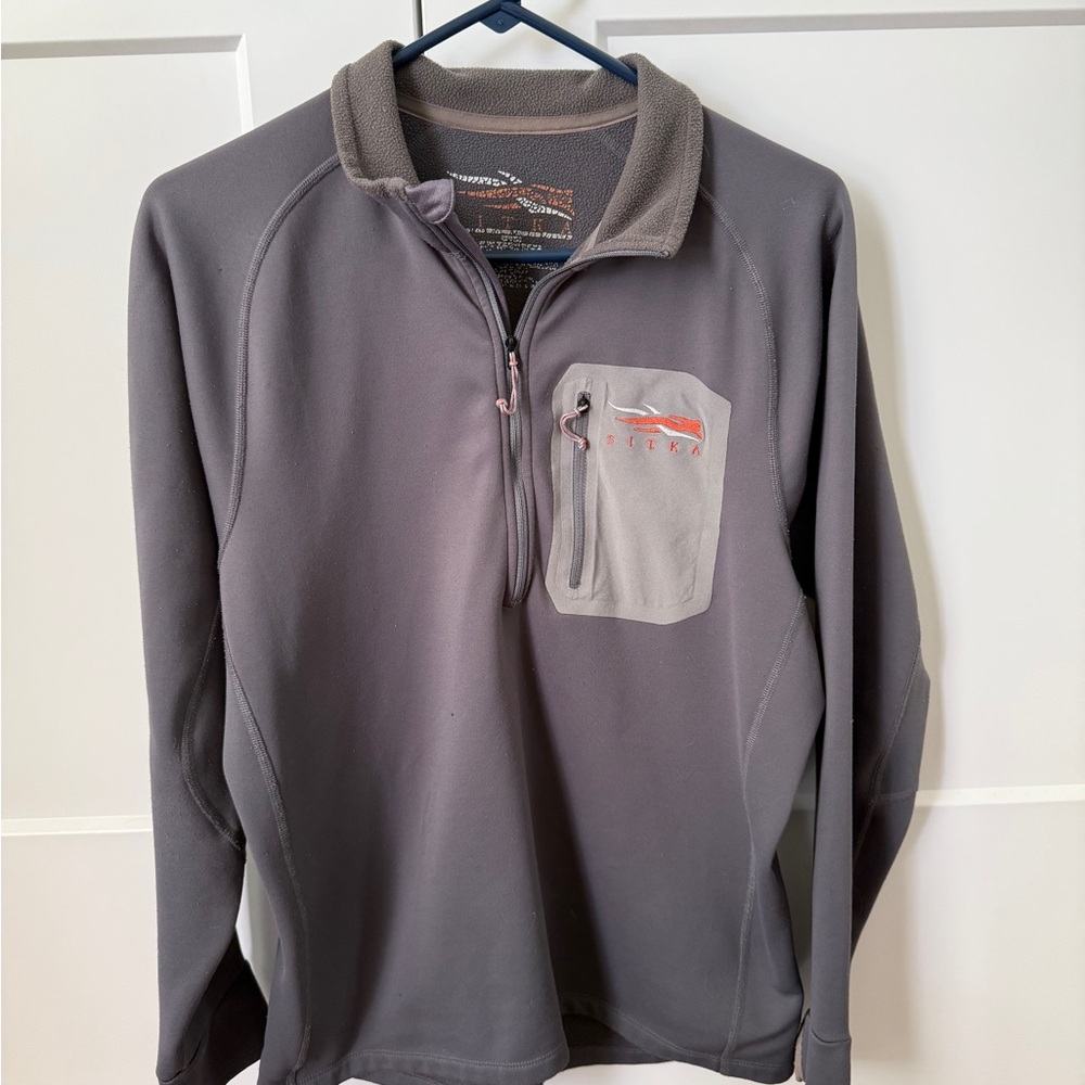 Sitka Lightweight Men's 1/4 Zip Shirt Jacket - Gray